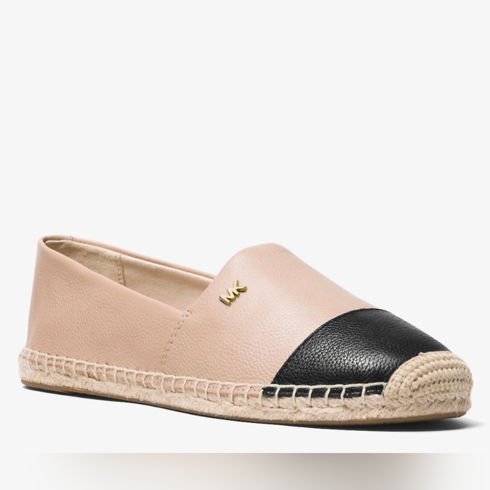 Michael Kors Kendrick Leather Slip on Espadrilles